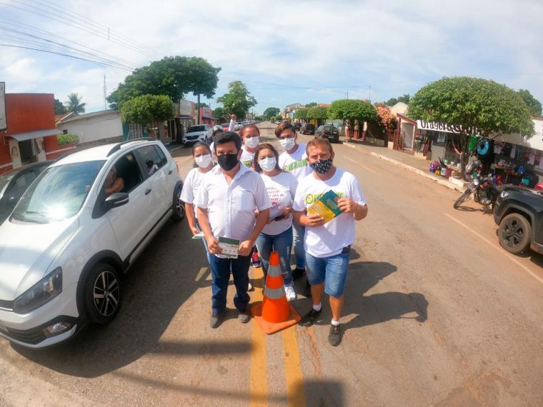 Prefeitura de Nioaque realiza blitz educativa sobre prevenção e combate à Covid-19 e Dengue